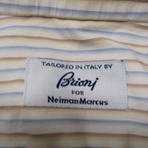 Brioni Mens Button Up Dress Shirt Sz 16 Long Sleeve - Picture 6 of 7